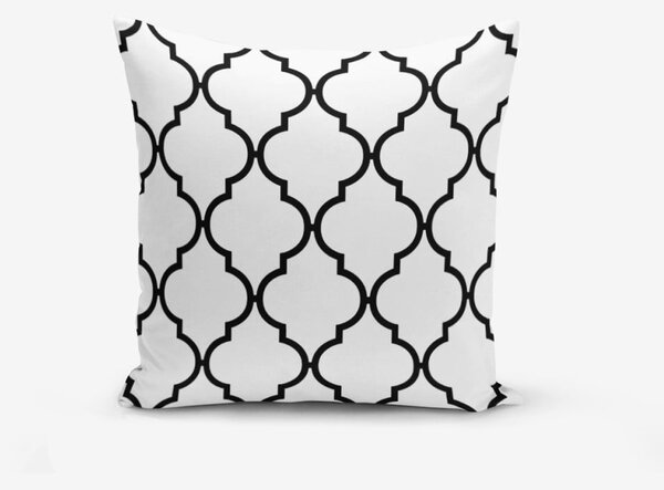 Black White Ogea fekete-fehér pamutkeverék párnahuzat, 45 x 45 cm - Minimalist Cushion Covers