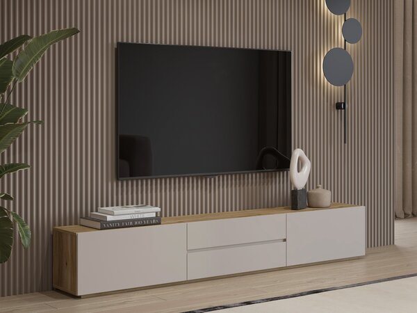 TV-állvány Alsono 102, Laminált forgácslap, 36x200x34cm, Kasmír, Tölgy