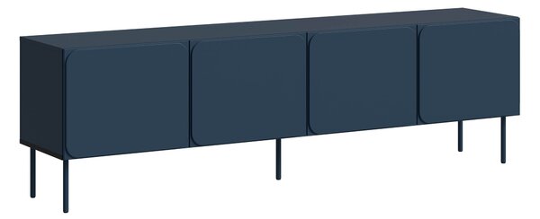 TV-állvány Fentore 101, Közepes sűrűségű farostlemez, Laminált forgácslap, 61x200x40cm, Indigó