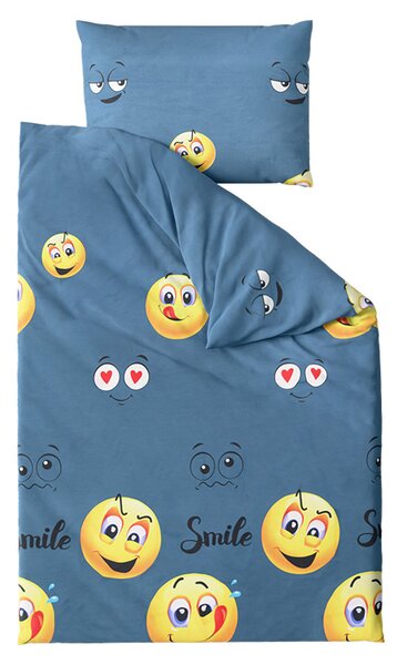 Mikroszálas ágyneműhuzat EMOJI KINYÚJTOTT nyelvvel szürke Ágyneműhuzat mérete: 70 x 90 cm | 140 x 220 cm