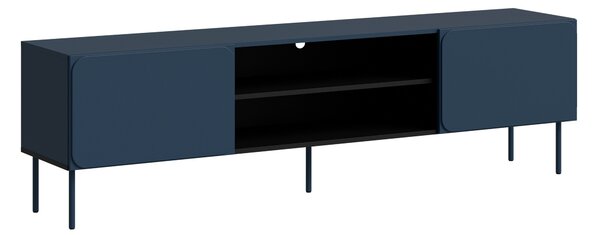 TV-állvány Fentore 102, Közepes sűrűségű farostlemez, Laminált forgácslap, 58x200x40cm, Indigó