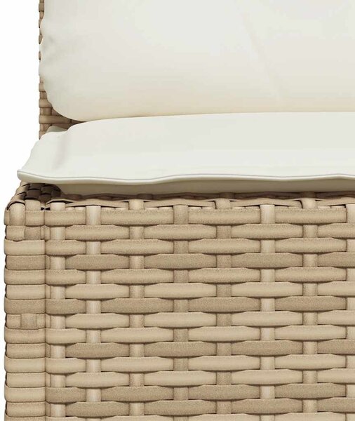 11 részes bézs polyrattan kerti ülőgarnitúra párnákkal