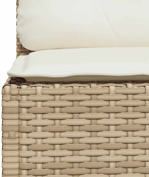 5 részes bézs polyrattan kerti ülőgarnitúra párnákkal