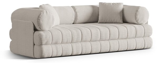 Bézs buklé kinyitható kanapé 206 cm Kemi – Cosmopolitan Design