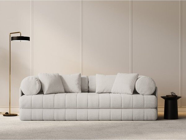 Bézs buklé kinyitható kanapé 206 cm Kemi – Cosmopolitan Design