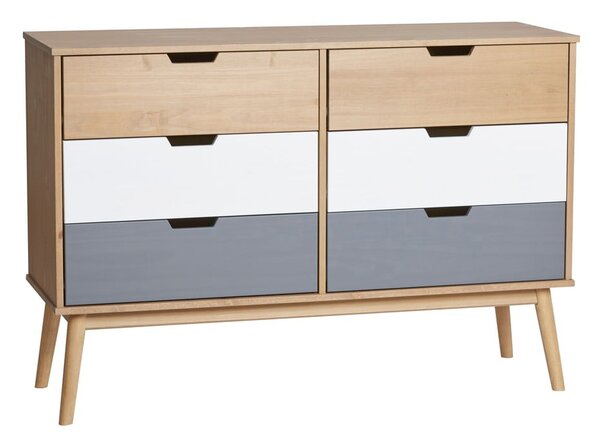 Cusco komód tömör borovi fenyőből, szélesség 120 cm - Marckeric