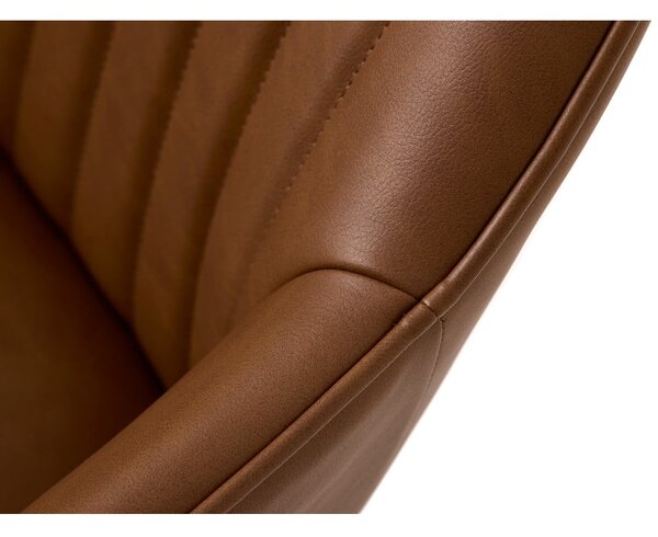 Barna kárpitozott karfás étkezőfotel szett 2 db-os Nolan Stripe – Unique Furniture