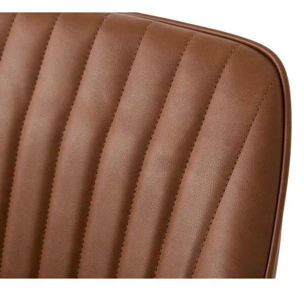 Barna kárpitozott karfás étkezőfotel szett 2 db-os Nolan Stripe – Unique Furniture