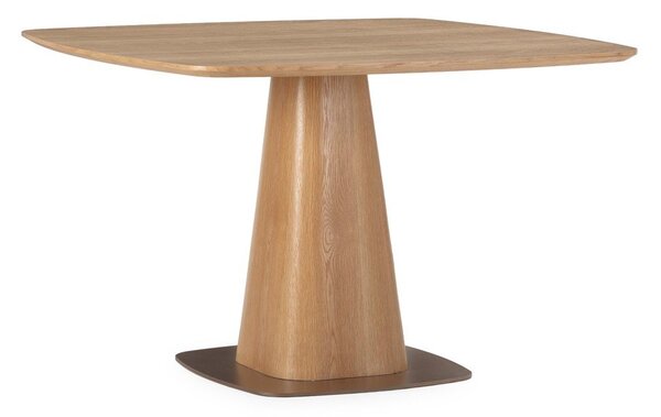 Étkezőasztal tölgyfa dekorral 120x120 cm Etel – MOME