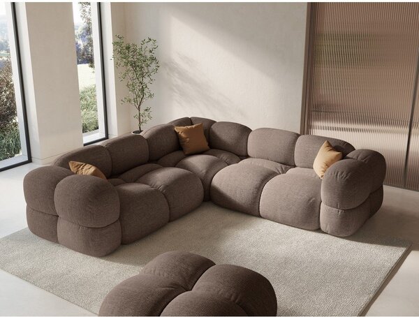 Barna sarokkanapé Loretto – Cosmopolitan Design