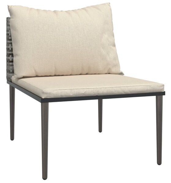 5 részes szürke polyrattan kerti ülőgarnitúra párnákkal