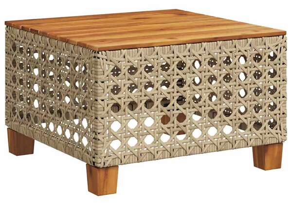 10 részes bézs polyrattan kerti ülőgarnitúra párnával