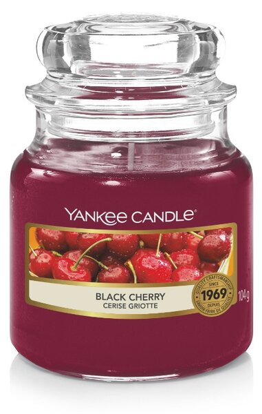 Black cherry, Yankee Candle illatgyertya, kicsi üveg (fekete cseresznye)