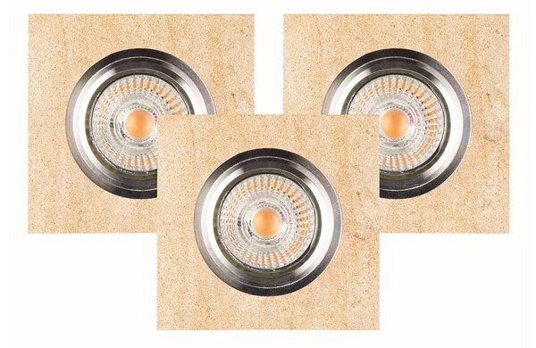Spot-Light Spot-Világítás 2515339-KÉSZLET 3x LED Beépíthető lámpa VITAR 1xGU10/5W/230V homokkő SP0755
