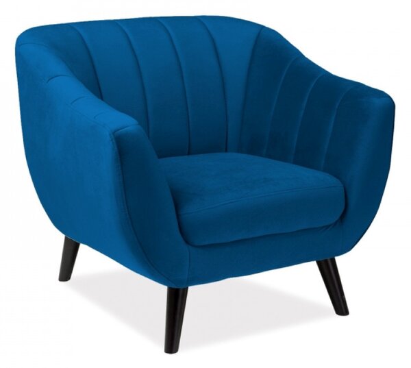 Elite Velvet 1 fotel kék