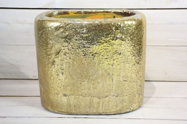 Beton váza - arany (m. 22 cm) - modern stílusú