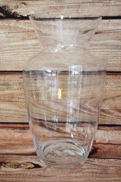 Üveg váza (m. 37 cm, á 12 cm) - modern stílusú