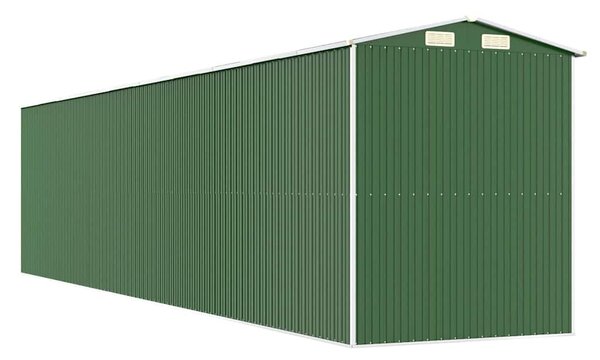 Zöld horganyzott acél kerti fészer 192x855x223 cm