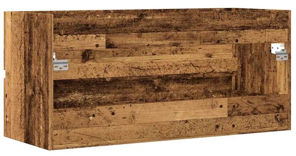 Antik fa színű szerelt fa mosdószekrény 100 x 38,5 x 45 cm