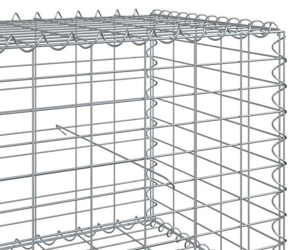Horganyzott vas gabion kosár fedéllel 500 x 100 x 50 cm