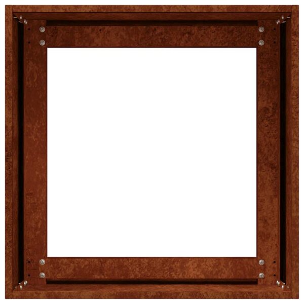 Ültető rozsdás 40x40x40 cm időjárásálló acélból
