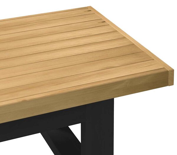 Dohányzóasztal NOAIN U alakú lábak 120x60x40cm tömör fa fenyőfa