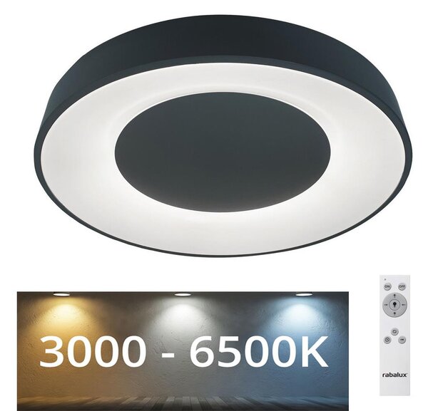 Rabalux Rabalux - LED Dimmelhető mennyezeti lámpa LED/38W/230V fekete + távirányító 3000-6500K RL3082