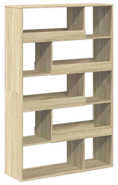Sonoma tölgy színű szerelt fa könyvszekrény 100 x 33 x 156,5 cm