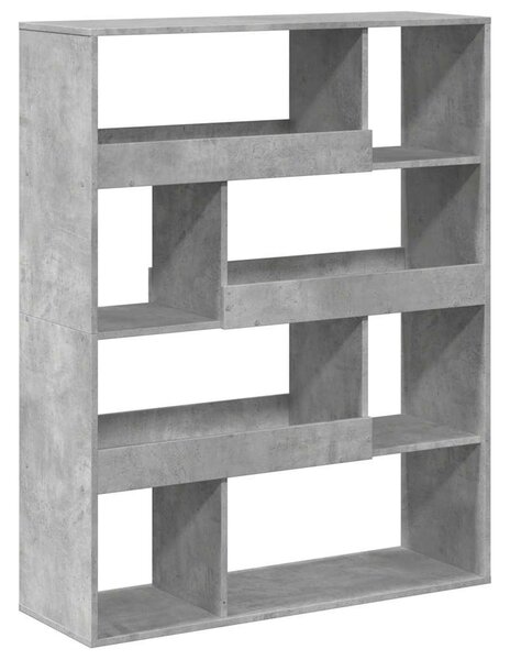 Betonszürke szerelt fa térelválasztó 100 x 33 x 125,5 cm