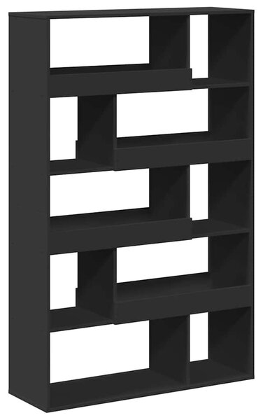 Fekete szerelt fa térelválasztó 100 x 33 x 156,5 cm