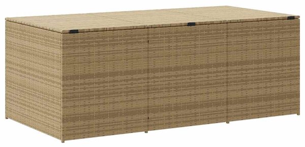 Vegyes bézs polyrattan kerti tárolóláda 984 L