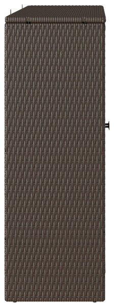 Tárolószekrény polcokkal ajtóval Barna 100 x 36 x 102 cm Rattan