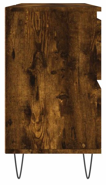 Füstös tölgy színű szerelt fa fürdőszobaszekrény 80x33x60 cm