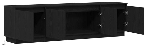 TV szekrény 180 x 38 x 49 cm Fekete tölgy Szerelt Fa