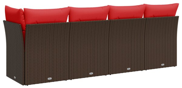 | Kerti kanapé | párnával Barna 227 x 62 x 69 cm polirattan