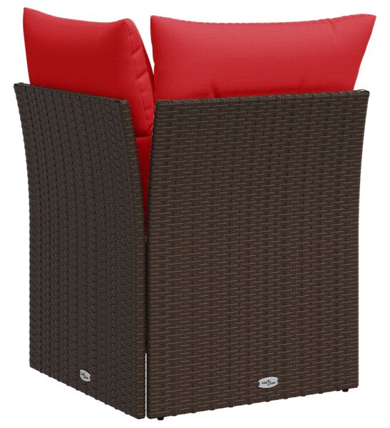 | Kerti kanapé | párnával Barna 62 x 62 x 69 cm Poli rattan