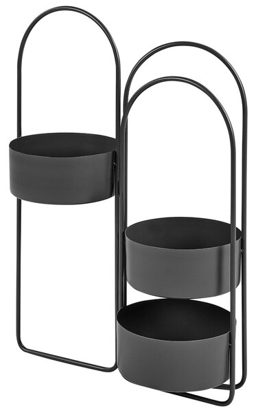 Virágállvány COLUTENA Fém 56 cm Fekete