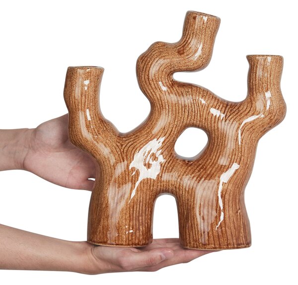 Virágtartó váza BARBUS Kőcserép 31 cm Barna