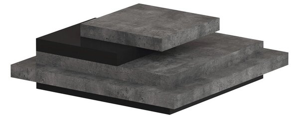Szürke dohányzóasztal beton dekorral 110x110 cm Slate - TemaHome