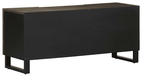 Fekete tömör mangófa TV-szekrény 105 x 33 x 46 cm
