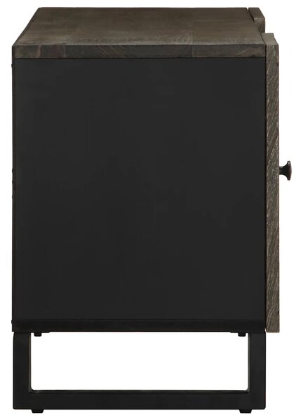 Fekete tömör mangófa TV-szekrény 105 x 33 x 46 cm