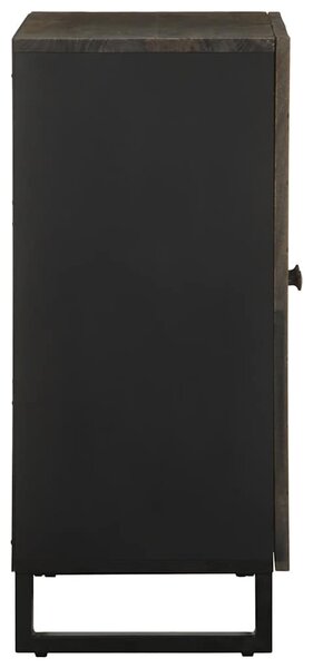Sideboard Fekete 60x33x75 cm tömörfa Mango