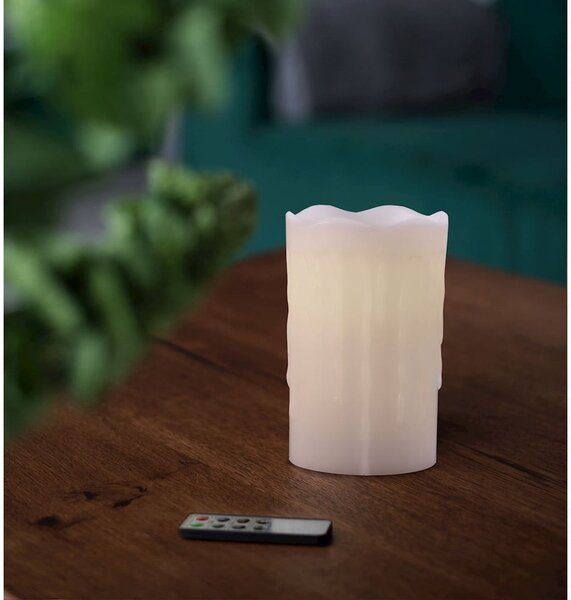 Subtle Sweet gyertya formájú LED lámpa távirányítóval, magasság 12,5 cm - DecoKing