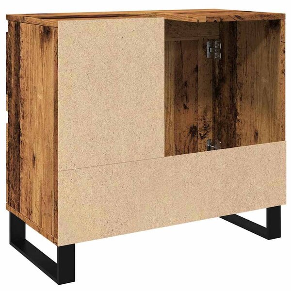 Antik fa színű szerelt fa mosdószekrény 65 x 33 x 60 cm
