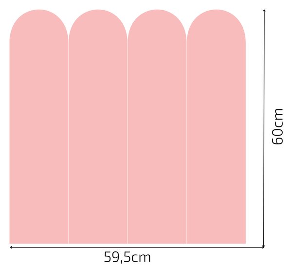 PIPPER. Textil öntapadó tapéta - Boltív - Rózsaszín szín Méret: 60cm, Szín: Kombináció