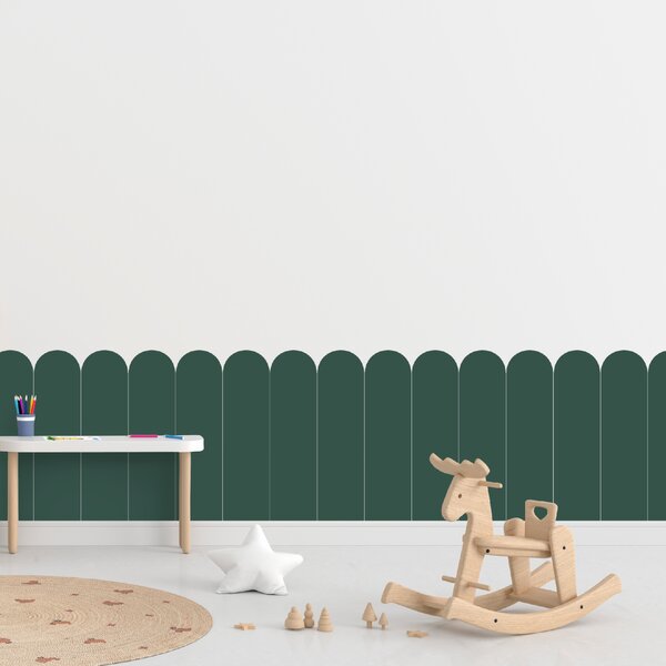 PIPPER. Textil öntapadó tapéta - Boltív - Zöld szín Méret: 60cm, Szín: Kombináció