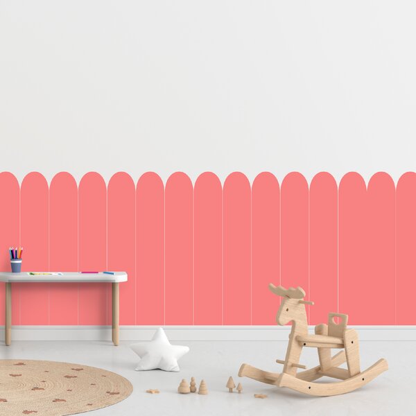 PIPPER. Textil öntapadó tapéta - Boltív - Rózsaszín szín Méret: 60cm, Szín: Kombináció