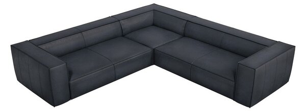 Sötétkék bőr sarokkanapé (variálható) Madame – Windsor & Co Sofas