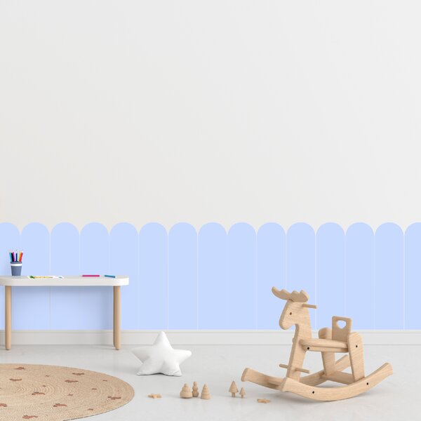 PIPPER. Textil öntapadó tapéta - Boltív - Kék szín Méret: 80cm, Szín: Kombináció