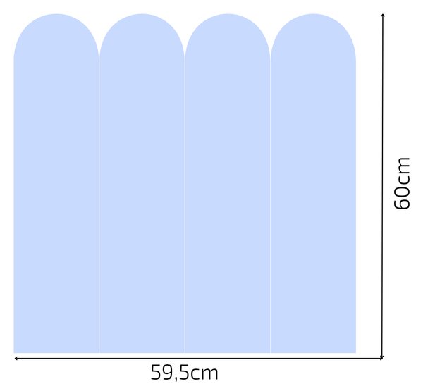 PIPPER. Textil öntapadó tapéta - Boltív - Kék szín Méret: 80cm, Szín: Kombináció